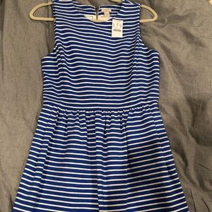 Jcrew Blue and White Stripe Shift Dress, NWT
